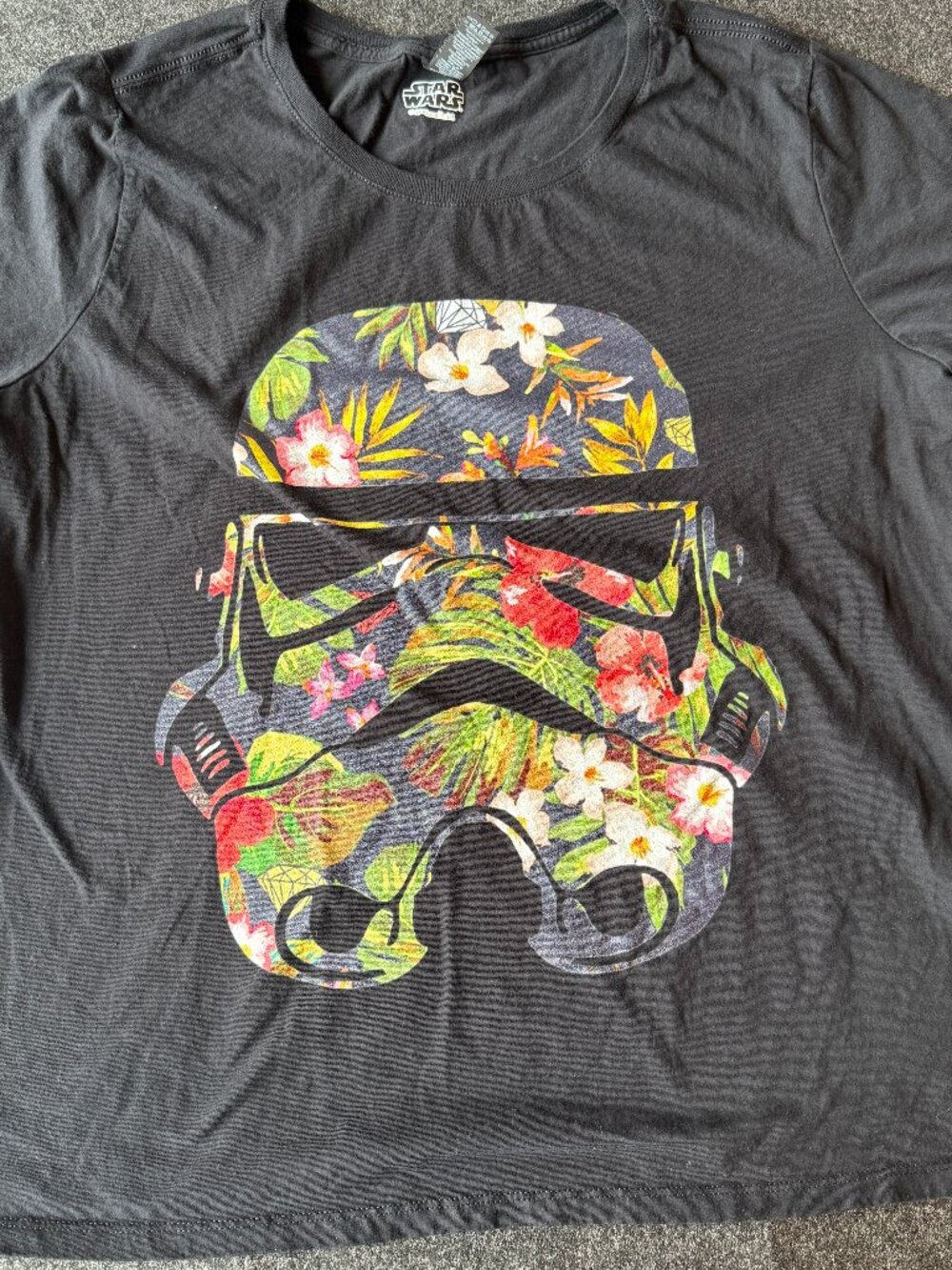 Star Wars Tropical Floral Stormtrooper Helmet T Shirt Mens 3XL